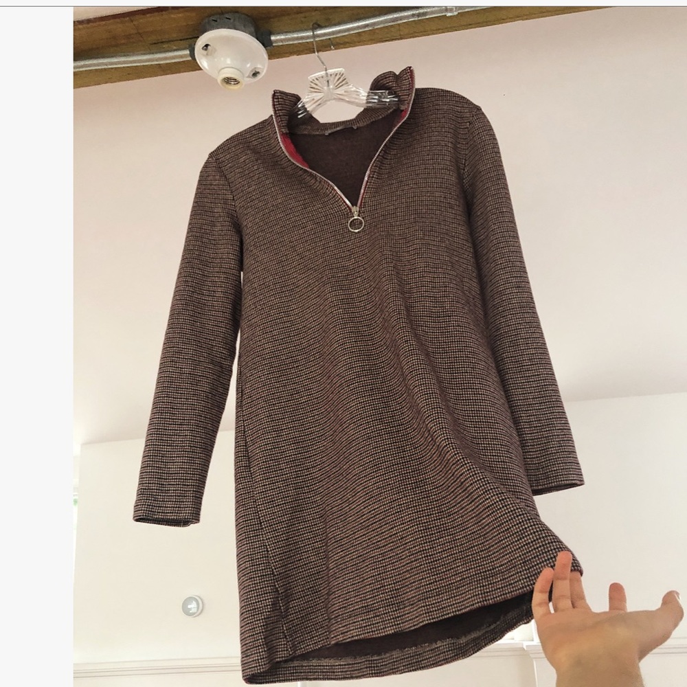 Zara Long-Sleeved Shift Dress